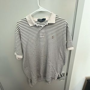Ralph Lauren Polo Men’s Large White Black Stripes